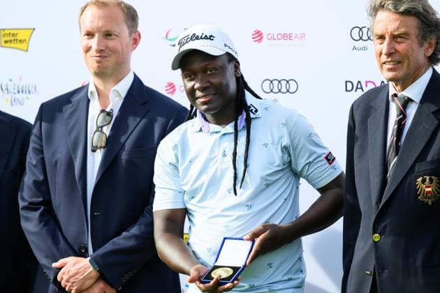 GOLF - Austrian Alpine Open HENNDORF,AUSTRIA,01.JUN.25 - GOLF - DP World Tour, Austrian Alpine Open, Golfclub Gut Altentann. Image shows the Caddy of Nicolai Von Dellingshausen (GER).  GEPAxpictures xChristianxMoser