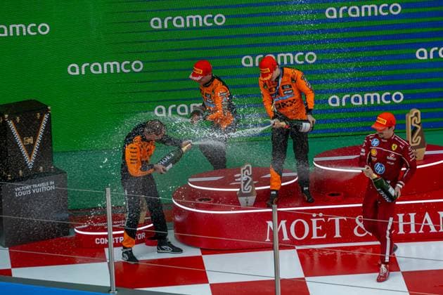 MONTMELO, SPAIN: Oscar Piastri, racing for the McLaren F1 team during the 2025 Formula 1 Spanish Grand Prix at the Circuit de Barcelona-Catalunya in Montmelo, Spain