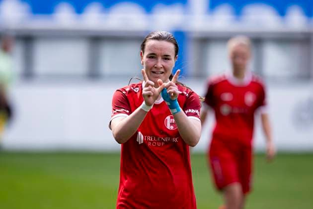 Regionalliga Nordost Frauen F C Hansa Rostock vs 1 FFV Erfurt Rostock 01 06 2025 Jubel, Lea Schrenk 19 1 FFV Erfurt Regionalliga Nordost Frauen F C Hansa Rostock vs 1 FFV Erfurt Ostseestadion Rostock 01 06 2025 Copyright: xBEAUTIFULxSPORTS Duehringx
