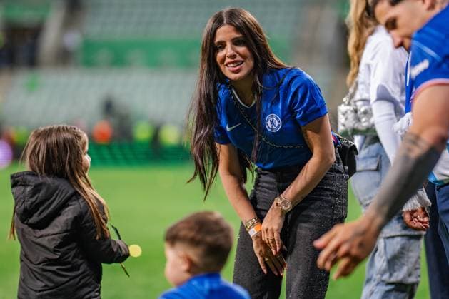 May 28, 2025, Wroclaw, Poland: Valentina Cervantes (Enzo Fernandez s partner) seen during the ceremony after the UEFA Conference League final 2025 match between Real Betis Balompie and Chelsea FC at Stadium Wroclaw. Final score; Real Betis Balompie 1:4 Chelsea FC. Wroclaw Poland - ZUMAs197 20250528_aaa_s197_426 Copyright: xMikolajxBarbanellx