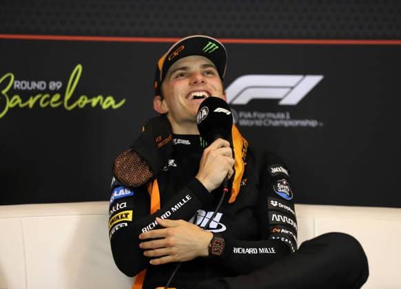 June 1, 2025, Sabadell, Barcelona, Spain: Montmelo Spain June 01, 2025 Oscar Piastri (81 AUS McLaren ) smile during race at the Formula 1 Aramaco Spain Grand Prix 2025 in Montmelo Spain on 01 June 2025 Sabadell Spain - ZUMAu50_ 20250601_zsp_u50_082 Copyright: xXavixUrgelesx
