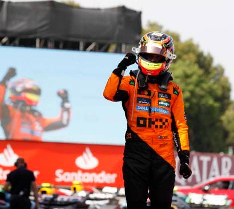 June 1, 2025, Sabadell, Barcelona, Spain: Montmelo Spain June 01, 2025 Oscar Piastri (81 AUS McLaren ) celebrates the victory during race at the Formula 1 Aramaco Spain Grand Prix 2025 in Montmelo Spain on 01 June 2025 Sabadell Spain - ZUMAu50_ 20250601_zsp_u50_091 Copyright: xXavixUrgelesx