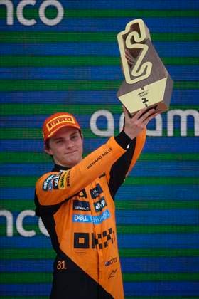 (250602) -- MONTMELO, June 2, 2025 -- First-placed McLaren s Australian driver Oscar Piastri celebrates on the podium after the 2025 Formula One Spanish Grand Prix at the Catalunya Circuit in Montmelo, near Barcelona, Spain, June 1, 2025. (Photo by Xinhua) (SP)SPAIN-MONTMELO-F1-SPANISH GRAND PRIX PabloxMorano 