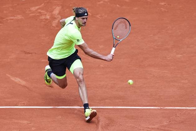 Alexander Zverev, GER, during fourth round of 2025 French Open at Roland Garros, Paris, 02 06 2025