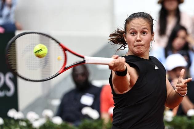 Daria Kasatkina, AUS, during fourth round of 2025 French Open at Roland Garros, Paris, 02 06 2025