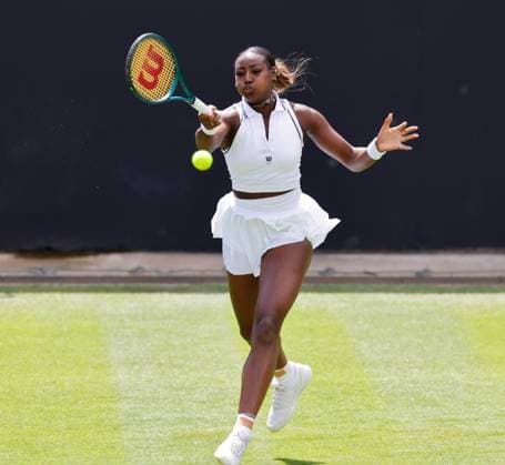 2nd June 2025; Edgbaston Priory Club, Birmingham, England: Lexus Birmingham Open Tennis, Day 1; Alycia Parks (USA) forehand in her womens singles match against Mimi& xa0;Xu& xa0;(GBR)  ActionPlus12797595 RogerxEvans