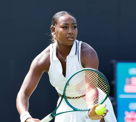 2nd June 2025; Edgbaston Priory Club, Birmingham, England: Lexus Birmingham Open Tennis, Day 1; Alycia Parks (USA) serves in her womens singles match against Mimi& xa0;Xu& xa0;(GBR)  ActionPlus12797587 RogerxEvans