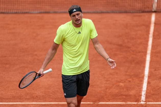 2025-06-02 French Open Roland Garros PARIS, FRANCE - JUNE 2: Alexander Zverev of Germany during the French Open at Roland Garros on June 2, 2025 in Paris, France. Paris Roland Garros France Content not available for redistribution in The Netherlands directly or indirectly through any third parties. Copyright: xMarleenxFouchierx