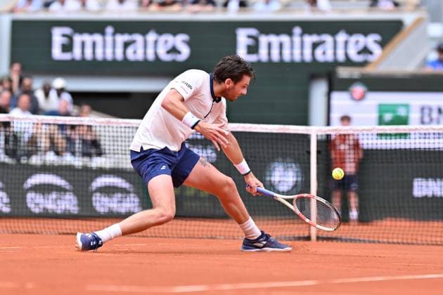 2025 Roland-Garros - Day 9 PARIS, FRANCE - JUNE 02: Novak Djokovic (not seen) of Serbia competes with Cameron Norrie of United Kingdom during the Men s Singles Fourth Round match on Day Nine of the 2025 French Open at Roland Garros on June 02, 2025 in Paris, France. Mustafa Yalcin Anadolu Paris France. Editorial use only. Please get in touch for any other usage.  Copyright: x2025xAnadoluxMustafaxYalcinx