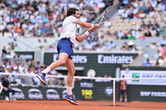2025 Roland-Garros - Day 9 PARIS, FRANCE - JUNE 02: Novak Djokovic (not seen) of Serbia competes with Cameron Norrie of United Kingdom during the Men s Singles Fourth Round match on Day Nine of the 2025 French Open at Roland Garros on June 02, 2025 in Paris, France. Mustafa Yalcin Anadolu Paris France. Editorial use only. Please get in touch for any other usage.  Copyright: x2025xAnadoluxMustafaxYalcinx