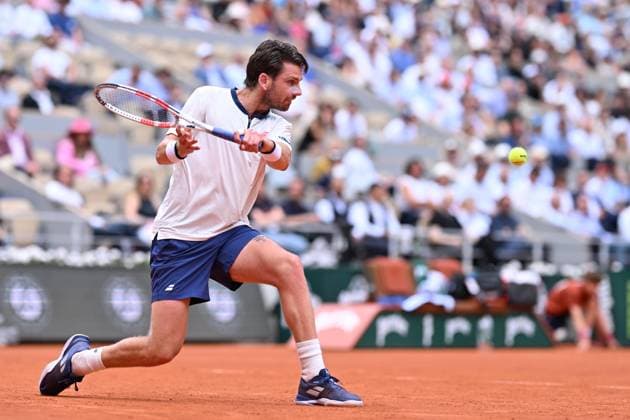 2025 Roland-Garros - Day 9 PARIS, FRANCE - JUNE 02: Novak Djokovic (not seen) of Serbia competes with Cameron Norrie of United Kingdom during the Men s Singles Fourth Round match on Day Nine of the 2025 French Open at Roland Garros on June 02, 2025 in Paris, France. Mustafa Yalcin Anadolu Paris France. Editorial use only. Please get in touch for any other usage.  Copyright: x2025xAnadoluxMustafaxYalcinx