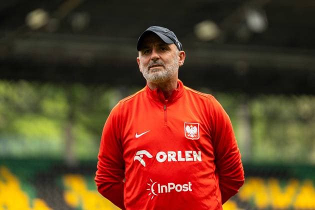 02.06.2025 KATOWICE TRENING REPREZENTACJI POLSKI PRZED MECZEM POLSKA - MOLDAWIA NZ. TRENER MICHAL PROBIERZ FOT. IGOR ZADECKI ARENA AKCJI NEWSPIX.PL --- newspix.pl POLAND OUT! 