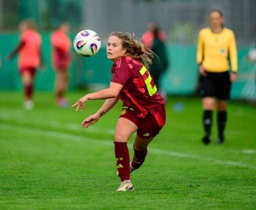 Nia Szenk Germany U23, 22 , Germany vs USA, Soccer, Women, U23 National Match, Test Match, Season 2024 2025, 02 06 2025 DFB REGULATIONS PROHIBIT ANY USE OF PHOTOGRAPHS AS IMAGE SEQUENCES AND OR QUASI VIDEO, Eibner Pressefoto Andreas Ulmer Germany vs USA, Soccer, Women, U23 National Match, Test Match, Season 2024 2025, 02 06 2025 Pforzheim Copyright: xEibner-Pressefoto AndreasxUlmerx EP_AUR