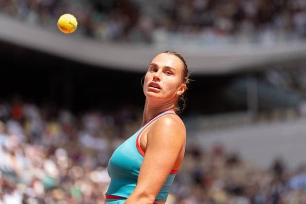 2025-06-03 French Open Roland Garros PARIS, FRANCE - JUNE 3: Aryna Sabalenka of Belarus during the French Open at Roland Garros on June 3, 2025 in Paris, France. Paris Roland Garros France Content not available for redistribution in The Netherlands directly or indirectly through any third parties. Copyright: xMarleenxFouchierx
