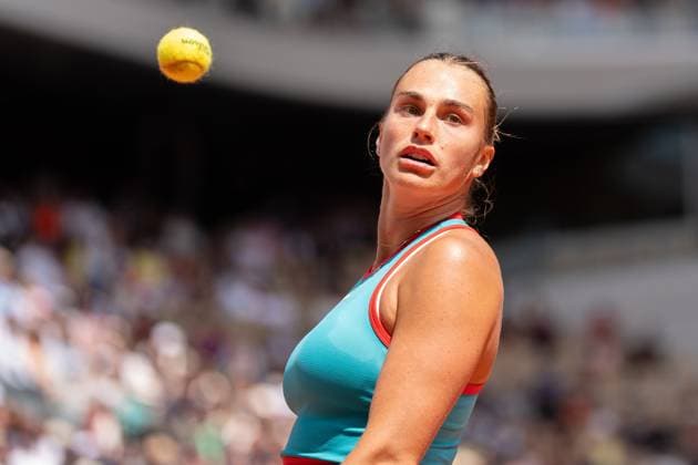 2025-06-03 French Open Roland Garros PARIS, FRANCE - JUNE 3: Aryna Sabalenka of Belarus during the French Open at Roland Garros on June 3, 2025 in Paris, France. Paris Roland Garros France Content not available for redistribution in The Netherlands directly or indirectly through any third parties. Copyright: xMarleenxFouchierx