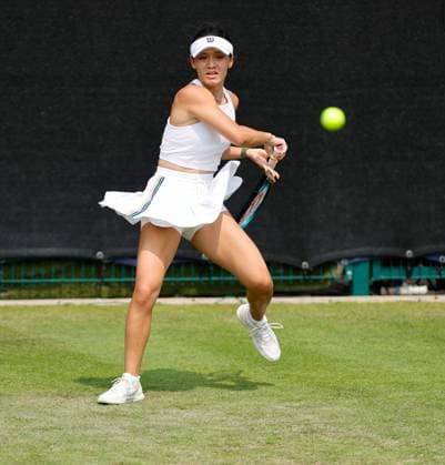 3rd June 2025; Edgbaston Priory Club, Birmingham, England: Lexus Birmingham Open Tennis, Day 2; Sijia Wei (CHN) forehand in her womens singles match against Sayaka Ishii (JPN)  ActionPlus12797811 RogerxEvans