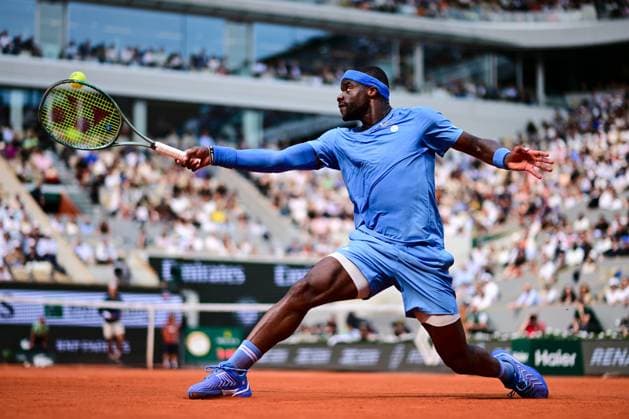 TENNIS : Roland Garros 2025 - Internationaux de France - 03 06 2025 Frances Tiafoe ( USA ) during the 2025 French Open at Roland Garros on Juin 03, 2025 in Paris, France. ( Photo Dante Badano PSNewz ) - ParisFrance  Copyright: xx