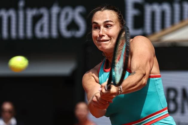 Aryna Sabalenka, BLR, during quarterfinals of 2025 French Open at Roland Garros, Paris, 03 06 2025