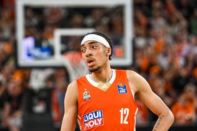 GER, BBL, Playoffs, ratiopharm Ulm vs FIT One Würzburg Baskets 01 06 2025, ratiopharm arena, New Ulm, GER, BBL, Playoffs, ratiopharm Ulm vs FIT One Würzburg Baskets, in the picture Noa Essengue Ulm, 12 nordphotoxGmbHx xHafner nph00200