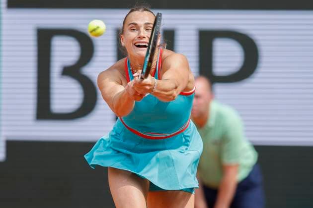 June 3, 2025, Paris, Paris, France: Aryna Sabalenka (RUS) in action during the tennis Grand Slam of Roland Garros 2025 quarter final match against Q. Zheng (CHN at Roland Garros Stadium. Paris France - ZUMAb253 20250603_zsp_b253_030 Copyright: xLoicxBaratouxx