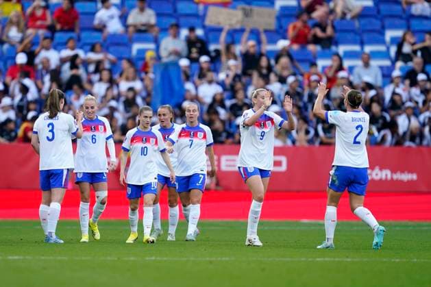ESP: Spain v England. UEFA Women™s Nations League. Group A3. Matchday 6. Alessia Russo of England celebrates the 0-1 during the UEFA Women™s Nations League match, League A, group A3, Matchday 6 between Spain and England played at RCDE Stadium on June 3, 2025 in Barcelona, Spain. kpng Copyright: xSergioxRuizx xPRESSINPHOTOx PS_240603_ESP_ING_015