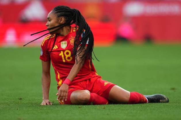 Maite Oroz of Spain Spain Women v England Women, UEFA Women s Nations League - League A - Group 3, Football, RCDE Stadium, Barcelona, Spain - 03 Jun 2025 EDITORIAL USE ONLY No use with unauthorised audio, video, data, fixture lists, club league logos or live services. Online in-match use limited to 120 images, no video emulation. No use in betting, games or single club league player publications. Copyright: xBaguxBlanco Shutterstockx 15338013ab