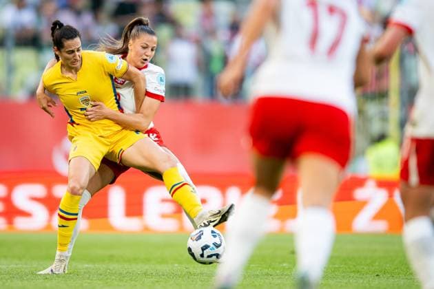 03.06.2025 GDANSK ( POLAND ) PILKA NOZNA KOBIET ( WOMEN™S FOOTBALL ) MECZ UEFA LIGI NARODOW POLSKA - RUMUNIA ( WOMEN™S UEFA NATIONS LEAGUE MATCH POLAND - ROMANIA ) NZ Emilia Szymczak Cristina Carp FOTO MATEUSZ SLODKOWSKI CYFRASPORT NEWSPIX.PL --- Newspix.pl POLAND OUT!  20250603_CS_MS_073