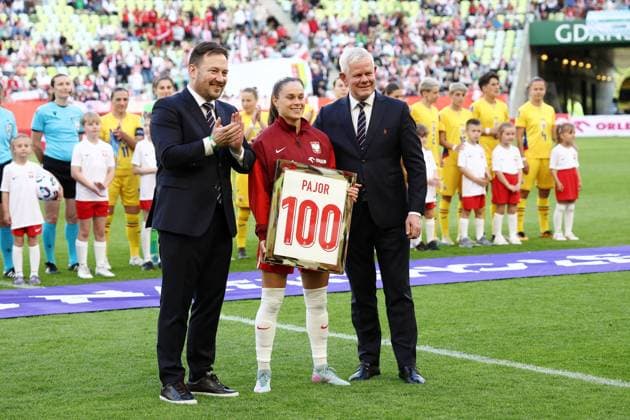 2025.06.03 Gdansk Pilka nozna Liga Narodow UEFA Kobiet Mecz Polska - Rumunia N z Ewa Pajor koszulka Foto Piotr Matusewicz PressFocus 2025.06.03 Gdansk Football UEFA Womens Nations League Poland - Romania Ewa Pajor koszulka Credit: Piotr Matusewicz PressFocus NEWSPIX.PL --- newspix.pl POLAND OUT! 