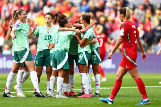 Sofia Cantore of Italy celebrates scoring a goal after making the score 0-3. Wales Women v Italy Women, UEFA Women s Nations League - League A - Group 4, Football, Swansea.com Stadium, Swansea, Wales, UK - 03 Jun 2025 EDITORIAL USE ONLY No use with unauthorised audio, video, data, fixture lists, club league logos or live services. Online in-match use limited to 120 images, no video emulation. No use in betting, games or single club league player publications. Copyright: xJamesxMarsh Shutterstockx 15338010ba