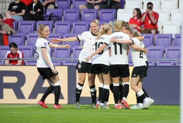 03 06 2025, xgrfx, Football UEFA Women s Nations League , Austria Germany v l Goal, Sydney Lohmann German Women s National Team DFL DFB REGULATIONS PROHIBIT ANY USE OF PHOTOGRAPHS as IMAGE SEQUENCES and or QUASI VIDEO Vienna