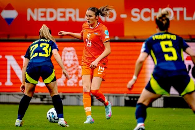 Netherlands midfielder Wieke Kaptein during the match Netherlands Scotland women at the Koning Willem II stadium for the UEFA Nations League women season 2024 2025 in TILBURG, Netherlands on 3 june 2025, photo by Marcel van Dorst EYE4images DeFodi Images