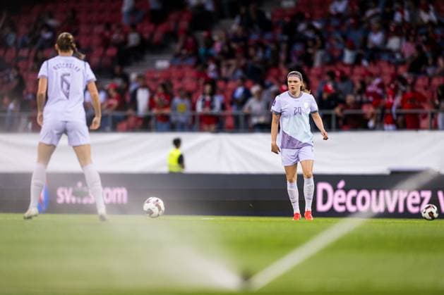 250603 Signe Gaupset of Norway warms up during the UEFA Women™s Nations League football match between Switzerland and Norway on June 3, 2025 in Sion Photo Marius Simensen BILDBYRAN COP 238 bbeng dam football fotball fotboll norge norway soccer sveits switzerland uefa women s nations league  Copyright: MARIUSxSIMENSEN BB250603BB653