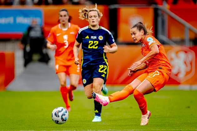 Netherlands midfielder Victoria Pelova during the match Netherlands Scotland women at the Koning Willem II stadium for the UEFA Nations League women season 2024 2025 in TILBURG, Netherlands on 3 june 2025, photo by Marcel van Dorst EYE4images DeFodi Images