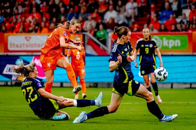 Netherlands midfielder Jill Roord during the match Netherlands Scotland women at the Koning Willem II stadium for the UEFA Nations League women season 2024 2025 in TILBURG, Netherlands on 3 june 2025, photo by Marcel van Dorst EYE4images DeFodi Images