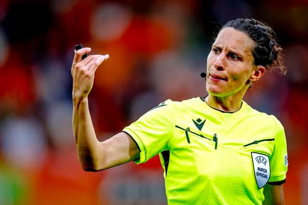 Referee Silvia Gasperotti during the match Netherlands Scotland women at the Koning Willem II stadium for the UEFA Nations League women season 2024 2025 in TILBURG, Netherlands on 3 june 2025, photo by Marcel van Dorst EYE4images DeFodi Images