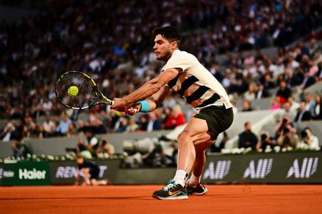 TENNIS : Roland Garros 2025 - Internationaux de France - 03 06 2025 Carlos Alcaraz ( Spain ) during the 2025 French Open at Roland Garros on Juin 03, 2025 in Paris, France. ( Photo Dante Badano PSNewz ) - ParisFrance  Copyright: xx