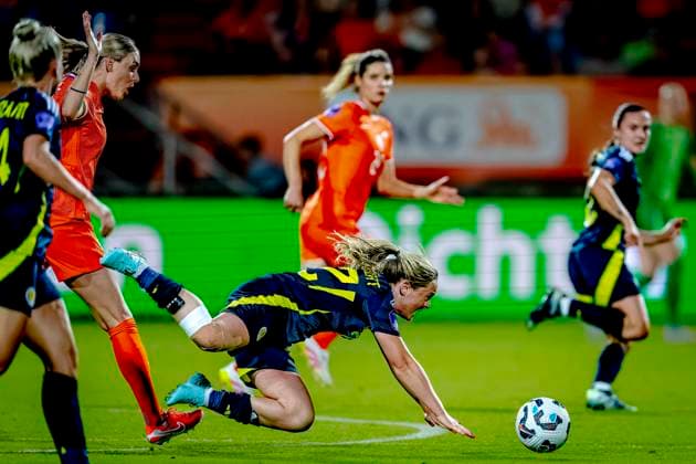 Scotland midfielder Erin Cuthbert during the match Netherlands Scotland women at the Koning Willem II stadium for the UEFA Nations League women season 2024 2025 in TILBURG, Netherlands on 3 june 2025, photo by Marcel van Dorst EYE4images DeFodi Images