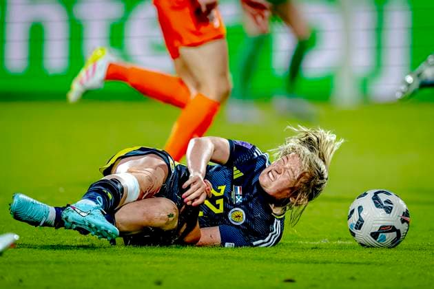 Scotland midfielder Erin Cuthbert during the match Netherlands Scotland women at the Koning Willem II stadium for the UEFA Nations League women season 2024 2025 in TILBURG, Netherlands on 3 june 2025, photo by Marcel van Dorst EYE4images DeFodi Images