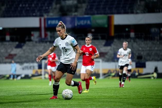 Selina Cerci Germany, 15 on the ball, AUT, Austria vs Germany, Womens national football team, UEFA Womens Nations League, Matchday 6, 2024 2025 season, 03 06 2025 AUT, Austria vs Germany, Womens national football team, UEFA Womens Nations League, Matchday 6, 2024 2025 season, 03 06 2025 Vienna Copyright: xEibner-Pressefoto Memmlerx EP_MMR