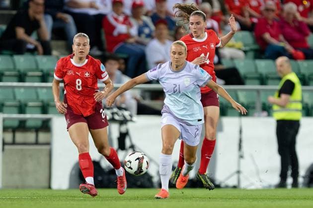 Sion, Switzerland, June 03 2025 : Lisa Naalsund (21 Norway) in action (close up) during the UEFA Women s Nations League game between Switzerland and Norway at Stade de Tourbillon in Sion, Switzerland (Giuseppe Velletri SPP) Copyright: xGiuseppexVelletrix xSPPx spp-en-GiVeSp-DZ9_8046