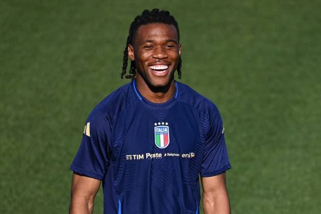 Italian player Destiny Udogie during Italy training session, FIFA World Cup, WM, Weltmeisterschaft, Fussball match in Florence, Italy, June 03 2025  Copyright: xLisaxGuglielmi IPAxSportx xipa-agency.netx xx IPA_58581350 IPA_Agency_IPA58581350
