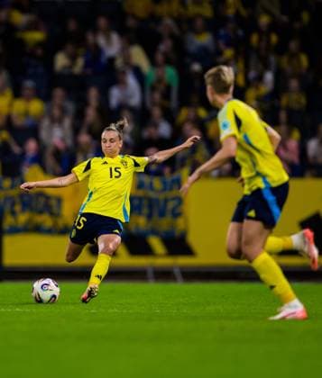 250603 Julia Zigiotti Olme of Sweden during the Women s Nations League football match between Sweden and Denmark on June 3, 2025 in Stockholm Photo Joel Marklund BILDBYRAN kod JM JM0698 fotboll football soccer fotball nations league uefa womens nations league sverige sweden danmark denmark dam bbeng  Copyright: JOELxMARKLUND BB250603JM198