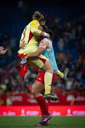 June 3, 2025, Spain: Goalkeeper Cata Coll (Spain) and Cristina Martin-Prieto (Spain) are seen during a Women s Nations League match between Spain and England at Stage Front Stadium. Final Score: Spain 2 - England 1. Spain - ZUMAs197 20250603_aaa_s197_253 Copyright: x@FELIPExMONDINOx