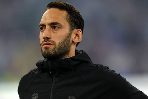 Paris Saint-Germain v FC Internazionale Milano - UEFA Champions League Final 2025 Hakan Calhanoglu of Fc Internazionale looks on during the UEFA Champions League Final 2025 match between Paris Saint-Germain Fc and Fc Internazionale Milano at Munich Football Arena on May 31, 2025 in Munich, Germany. Munich Munich Football Arena Germany Copyright: xMarcoxCanonierox