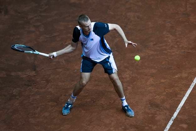 Vitaliy Sachko of Ukraine defeated Milos Karol of Slovakia (not seen) during their second round match of the UniCredit Czech Open, ATP, Tennis Herren Challenger tour in Prostejov, Czech Republic, June 4, 2025. (CTKxPhoto LudekxPerina) CTKPhotoP2025060403456  CTKPhotoP2025060403456