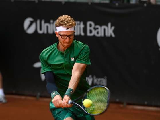 Vitaliy Sachko of Ukraine (not seen) defeated Milos Karol of Slovakia during their second round match of the UniCredit Czech Open, ATP, Tennis Herren Challenger tour in Prostejov, Czech Republic, June 4, 2025. (CTKxPhoto LudekxPerina) CTKPhotoP2025060403542  CTKPhotoP2025060403542