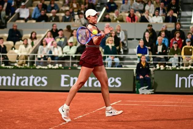 TENNIS : Roland Garros 2025 - Internationaux de France - 04 06 2025 Madison Keys ( USA ) during the 2025 French Open at Roland Garros on Juin 04, 2025 in Paris, France. ( Photo Dante Badano PSNewz ) - ParisFrance  Copyright: xx