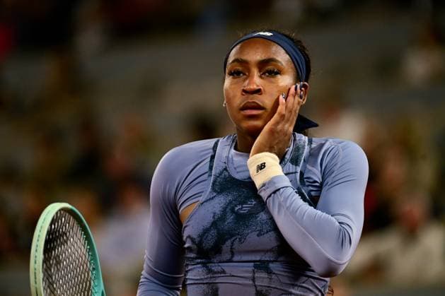 TENNIS : Roland Garros 2025 - Internationaux de France - 04 06 2025 Coco Gauff ( USA ) reacts during the 2025 French Open at Roland Garros on Juin 04, 2025 in Paris, France. ( Photo Dante Badano PSNewz ) - ParisFrance  Copyright: xx