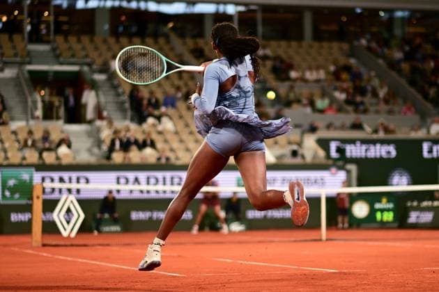 TENNIS : Roland Garros 2025 - Internationaux de France - 04 06 2025 Coco Gauff ( USA ) during the 2025 French Open at Roland Garros on Juin 04, 2025 in Paris, France. ( Photo Dante Badano PSNewz ) - ParisFrance  Copyright: xx