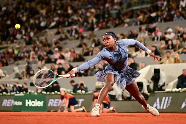 TENNIS : Roland Garros 2025 - Internationaux de France - 04 06 2025 Coco Gauff ( USA ) during the 2025 French Open at Roland Garros on Juin 04, 2025 in Paris, France. ( Photo Dante Badano PSNewz ) - ParisFrance  Copyright: xx